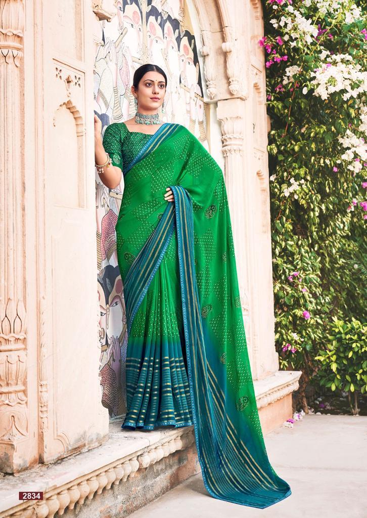 Kashvi Riwaz Regular Wear Printed Wholesale Georgette Sarees Catalog